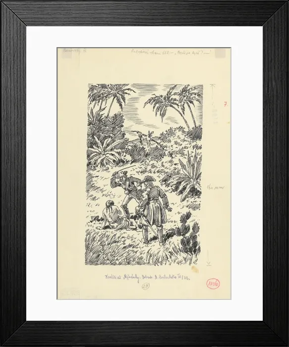 Framed Print : 7.- Why are you beating her?, 1953. Creator: Andrej Kovacik
