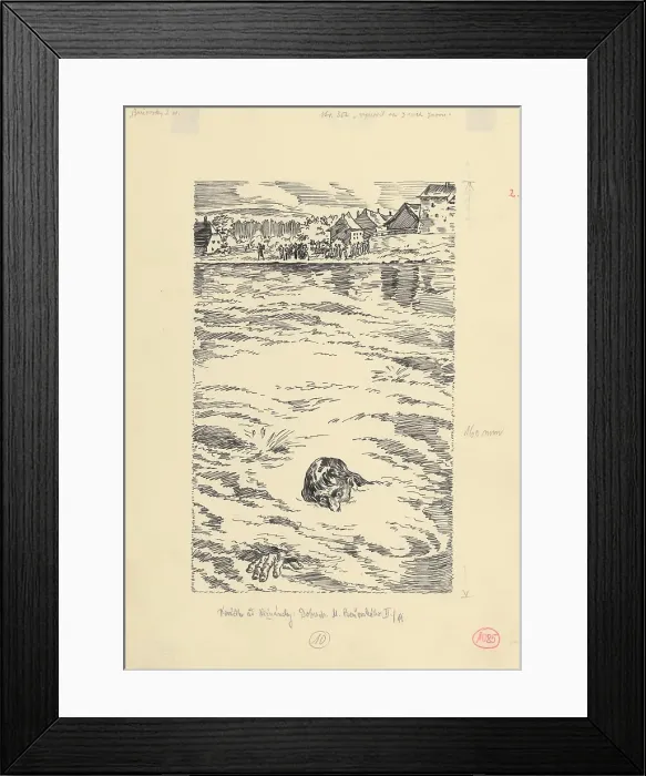 Framed Print : 18.- He emerged from them again, 1953. Creator: Andrej Kovacik Framed Print : 18.- He emerged from them again, 1953. Creator: Andrej Kovacik