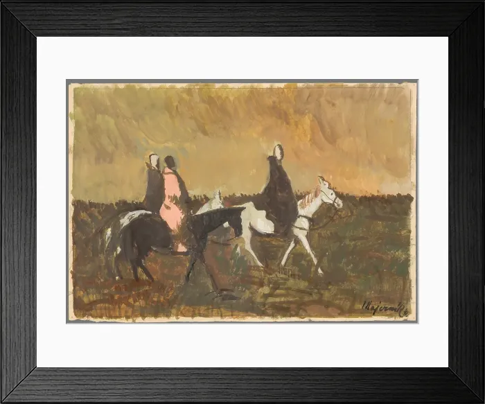 Framed Print : Three Horsemen, 1941. Creator: Cyprian Majernik Framed Print : Three Horsemen, 1941. Creator: Cyprian Majernik