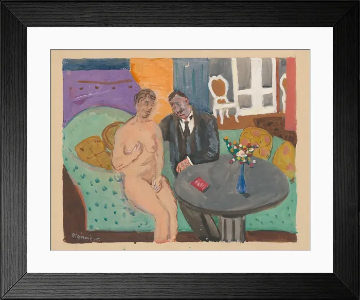 Framed Print : On the sofa, 1935. Creator: Cyprian Majernik Framed Print : On the sofa, 1935. Creator: Cyprian Majernik