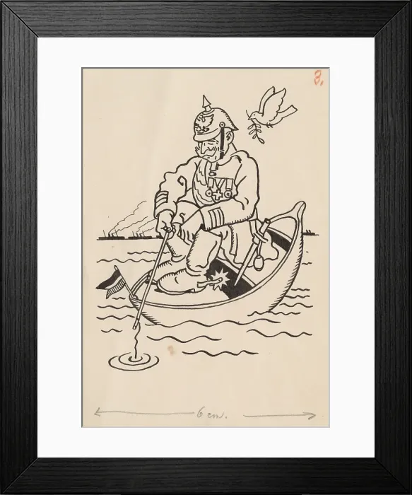Framed Print : Satirical Drawing III. around 1940. Creator: Andrej Kovacik Framed Print : Satirical Drawing III. around 1940. Creator: Andrej Kovacik