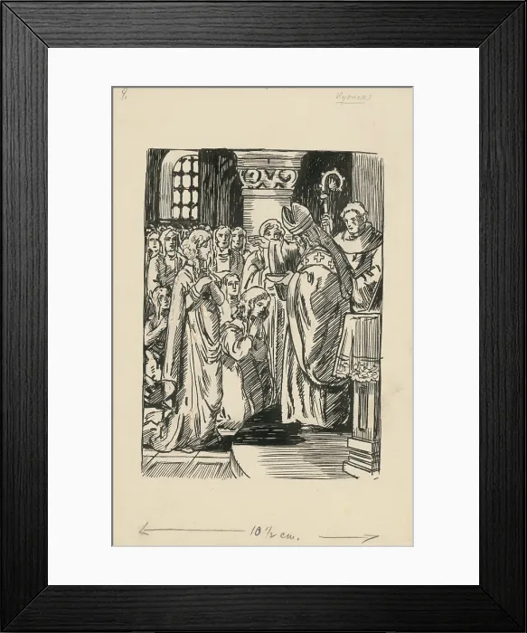 Framed Print : In the Church, 1928. Creator: Andrej Kovacik Framed Print : In the Church, 1928. Creator: Andrej Kovacik