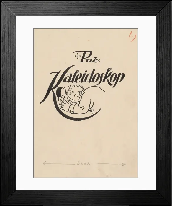 Framed Print : Title Letter to the Kaleidoscope Collection of Drawings, around 1940. Creator: Andrej Kovacik Framed Print : Title Letter to the Kaleidoscope Collection of Drawings, around 1940. Creator: Andrej Kovacik