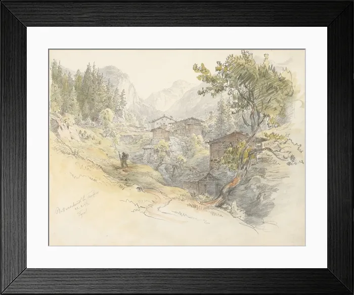 Framed Print : Plattenschmidt near Teufers, 1876. Creator: Karoly Lajos Libay Framed Print : Plattenschmidt near Teufers, 1876. Creator: Karoly Lajos Libay