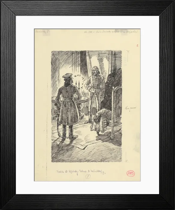 Framed Print : 32.- Moric recognized him at first sight, 1953. Creator: Andrej Kovacik Framed Print : 32.- Moric recognized him at first sight, 1953. Creator: Andrej Kovacik