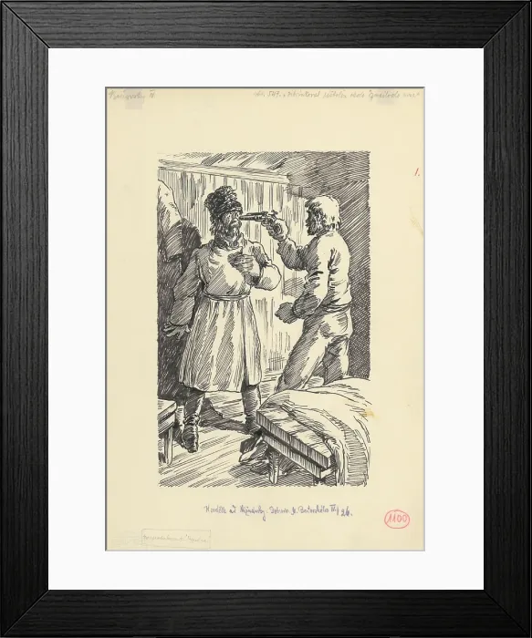 Framed Print : 1.- He was swinging a gun around Izmail's nose, 1953. Creator: Andrej Kovacik. 1.- He was swinging a gun around Izmail's nose, 1953. Creator: Andrej Kovacik Framed Print : 1.- He was swinging a gun around Izmail's nose, 1953. Creator: Andrej Kovacik. 1.- He was swinging a gun around Izmail's nose, 1953. Creator: Andrej Kovacik