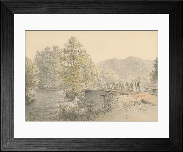Framed Print : Hron near Banska Bystrica, 1884. Creator: Karoly Lajos Libay Framed Print : Hron near Banska Bystrica, 1884. Creator: Karoly Lajos Libay