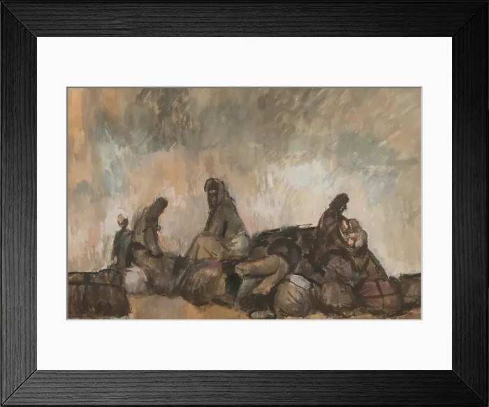 Framed Print : Refugees, 1943. Creator: Cyprian Majernik Framed Print : Refugees, 1943. Creator: Cyprian Majernik