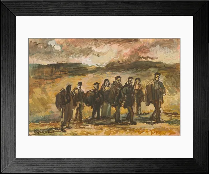 Framed Print : Refugees, 1944. Creator: Cyprian Majernik Framed Print : Refugees, 1944. Creator: Cyprian Majernik
