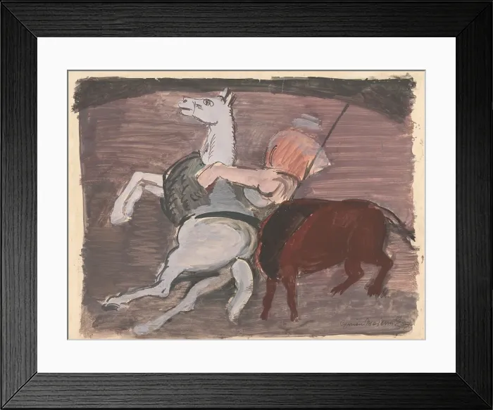 Framed Print : Bullfight, 1937. Creator: Cyprian Majernik Framed Print : Bullfight, 1937. Creator: Cyprian Majernik