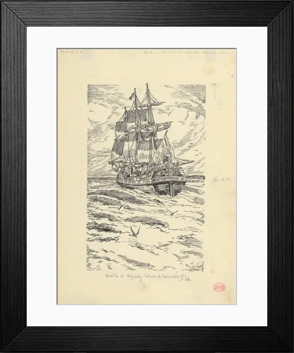 Framed Print : 21.- And the ship rushed from the father's bay to the sea, 1953. Creator: Andrej Kovacik. 21.- And the ship rushed from the father's bay to the sea, 1953. Creator: Andrej Kovacik Framed Print : 21.- And the ship rushed from the father's bay to the sea, 1953. Creator: Andrej Kovacik. 21.- And the ship rushed from the father's bay to the sea, 1953. Creator: Andrej Kovacik