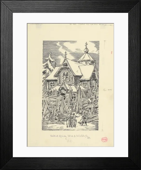 Framed Print : 15.- There were over a thousand old men, women and children in the church, 1953. Creator: Andrej Kovacik Framed Print : 15.- There were over a thousand old men, women and children in the church, 1953. Creator: Andrej Kovacik