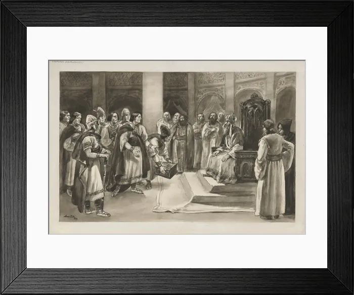 Framed Print : Rastislav's message in Constantinople, 1934. Creator: Andrej Kovacik. Rastislav's message in Constantinople, 1934. Creator: Andrej Kovacik
