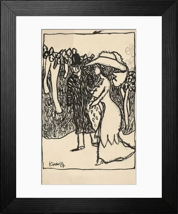 Framed Print : Fashionable sketch IV. 1908-1912. Creator: Konstantin Kovari-Kacmarik Framed Print : Fashionable sketch IV. 1908-1912. Creator: Konstantin Kovari-Kacmarik