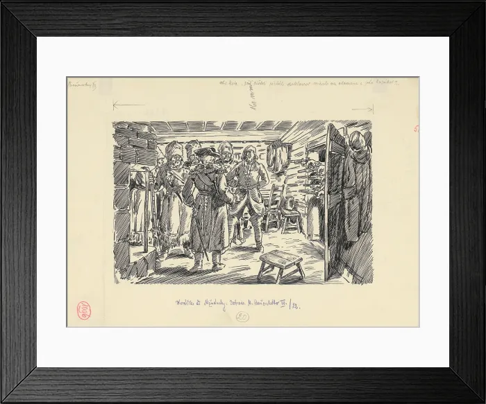 Framed Print : 13.- Five Rifles of Five Conspirators Aimed at the Ataman and His Cossacks, 1953. Creator: Andrej Kovacik Framed Print : 13.- Five Rifles of Five Conspirators Aimed at the Ataman and His Cossacks, 1953. Creator: Andrej Kovacik