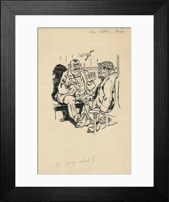 Framed Print : Satirical Drawing for a Magazine II. 1901 / 2000. Creator: Andrej Kovacik Framed Print : Satirical Drawing for a Magazine II. 1901 / 2000. Creator: Andrej Kovacik