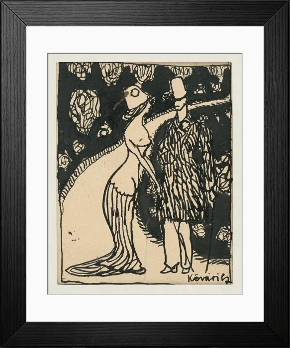 Framed Print : Fashionable sketch II. 1908-1912. Creator: Konstantin Kovari-Kacmarik Framed Print : Fashionable sketch II. 1908-1912. Creator: Konstantin Kovari-Kacmarik