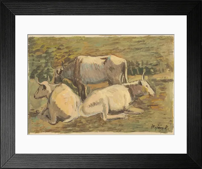 Framed Print : Cows, 1940. Creator: Cyprian Majernik Framed Print : Cows, 1940. Creator: Cyprian Majernik