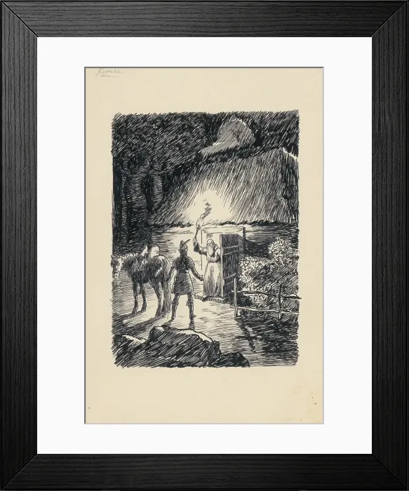 Framed Print : Night, 1928. Creator: Andrej Kovacik Framed Print : Night, 1928. Creator: Andrej Kovacik