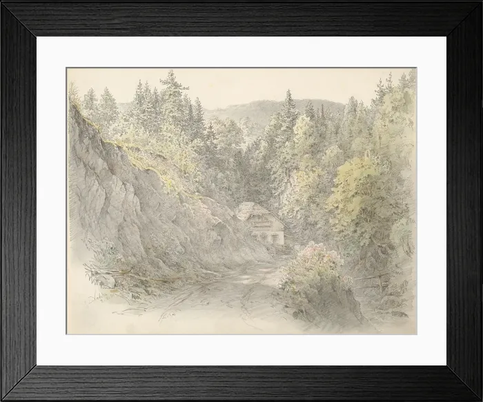 Framed Print : Velden valley, 1875. Creator: Karoly Lajos Libay Framed Print : Velden valley, 1875. Creator: Karoly Lajos Libay