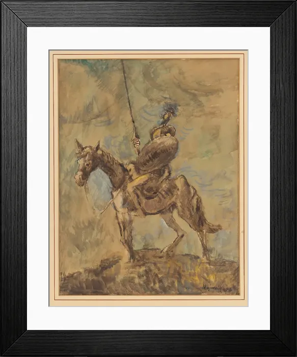 Framed Print : Don Quixote, 1942. Creator: Cyprian Majernik Framed Print : Don Quixote, 1942. Creator: Cyprian Majernik