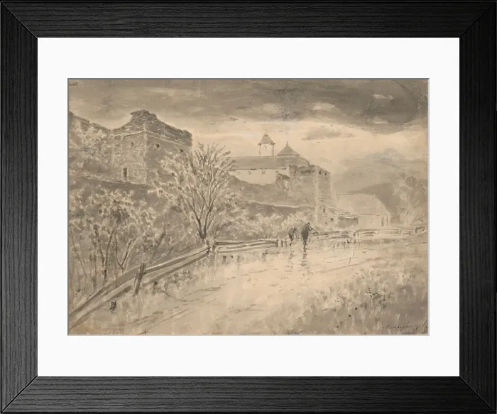 Framed Print : After the rain, 1880-1889. Creator: Ladislav Mednyanszky Framed Print : After the rain, 1880-1889. Creator: Ladislav Mednyanszky