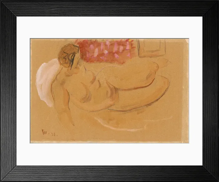 Framed Print : A reclining female nude, 1931. Creator: Cyprian Majernik Framed Print : A reclining female nude, 1931. Creator: Cyprian Majernik