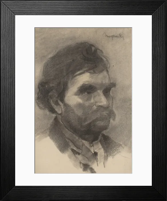Framed Print : Worker - Head Study, 1940-1949. Creator: Cyprian Majernik Framed Print : Worker - Head Study, 1940-1949. Creator: Cyprian Majernik