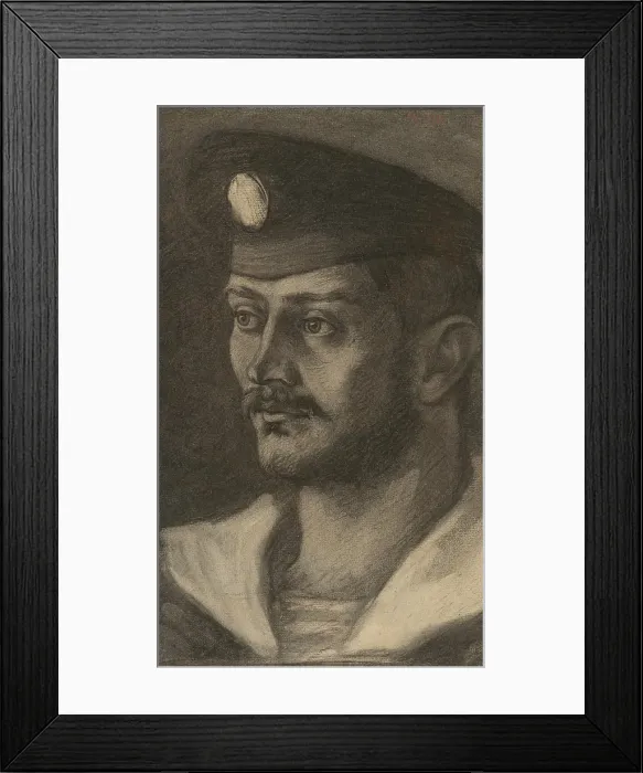 Framed Print : Portrait study of a sailor's head, 1898. Creator: Milan Thomka Mitrovsky. Portrait study of a sailor's head, 1898. Creator: Milan Thomka Mitrovsky Framed Print : Portrait study of a sailor's head, 1898. Creator: Milan Thomka Mitrovsky. Portrait study of a sailor's head, 1898. Creator: Milan Thomka Mitrovsky