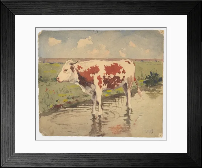 Framed Print : Cow, 1904. Creator: Gustav Mally Framed Print : Cow, 1904. Creator: Gustav Mally
