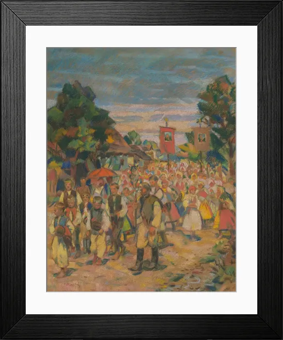 Framed Print : Procession, 1920-1925. Creator: Gustav Mally Framed Print : Procession, 1920-1925. Creator: Gustav Mally