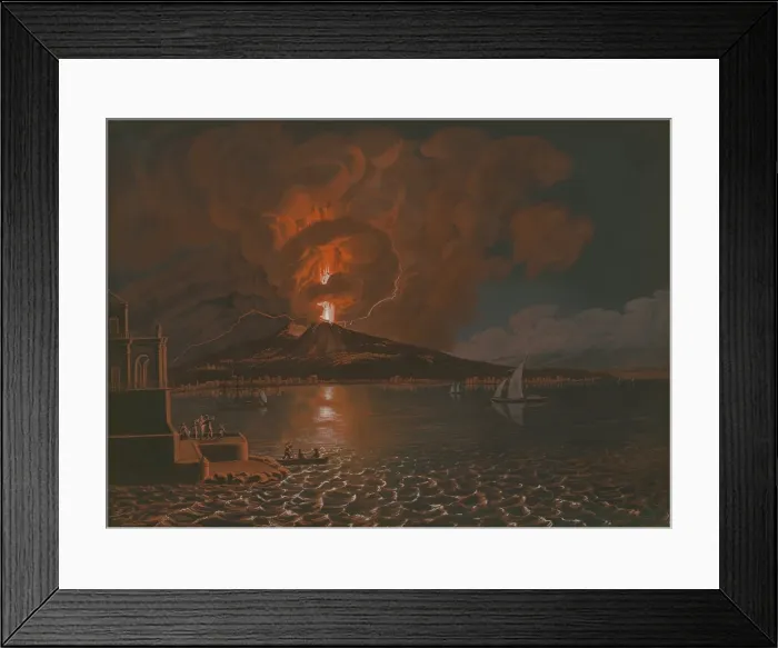 Framed Print : Eruption of the Italian volcano. Vesuvius, 1810-1827. Creator: Jan Jakub Muller Framed Print : Eruption of the Italian volcano. Vesuvius, 1810-1827. Creator: Jan Jakub Muller