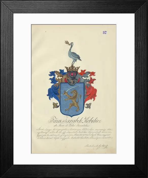 Framed Print : Coat of arms of the Jarabek family, 1904-1910. Creator: Adolf Medzihradsky Framed Print : Coat of arms of the Jarabek family, 1904-1910. Creator: Adolf Medzihradsky