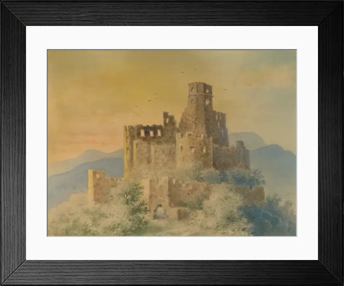 Framed Print : Ruins of castle, 1895-1899. Creator: Viktor Myskovszky Framed Print : Ruins of castle, 1895-1899. Creator: Viktor Myskovszky