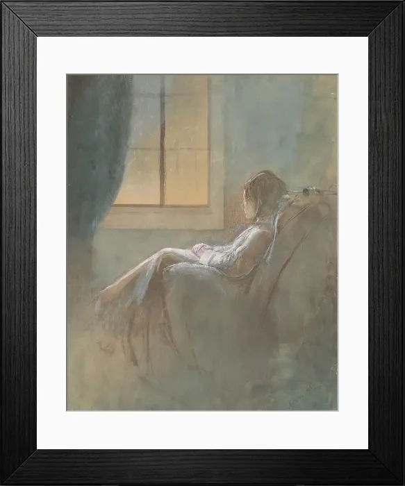 Framed Print : Old Woman Sitting, 1882-1883. Creator: Ladislav Mednyanszky Framed Print : Old Woman Sitting, 1882-1883. Creator: Ladislav Mednyanszky