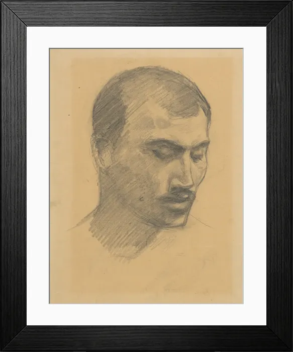 Framed Print : Man's head, 1885-1900. Creator: Ladislav Mednyanszky. Man's head, 1885-1900. Creator: Ladislav Mednyanszky Framed Print : Man's head, 1885-1900. Creator: Ladislav Mednyanszky. Man's head, 1885-1900. Creator: Ladislav Mednyanszky