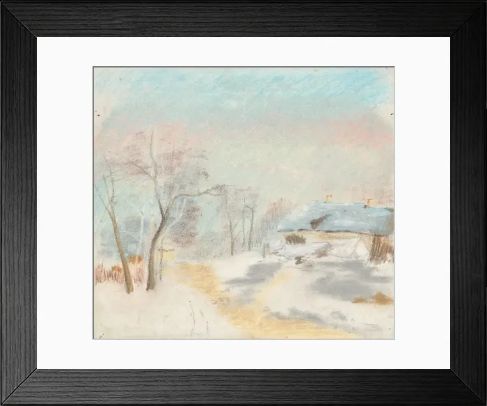 Framed Print : Winter landscape, 1875 / 1885. Creator: Ladislav Mednyanszky Framed Print : Winter landscape, 1875 / 1885. Creator: Ladislav Mednyanszky