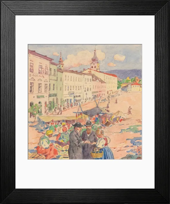 Framed Print : 11.- At the Market, 1932. Creator: Gustav Mally Framed Print : 11.- At the Market, 1932. Creator: Gustav Mally