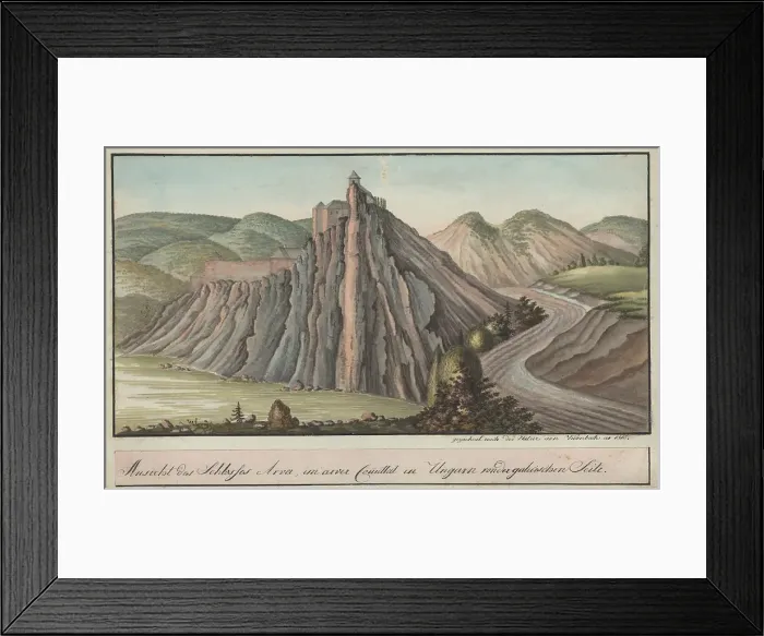 Framed Print : Orava castle from the north side, 1815. Creator: Unknown Framed Print : Orava castle from the north side, 1815. Creator: Unknown