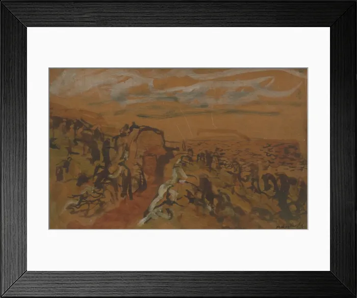 Framed Print : Construction of a trench, 1914-1918. Creator: Ladislav Mednyanszky Framed Print : Construction of a trench, 1914-1918. Creator: Ladislav Mednyanszky