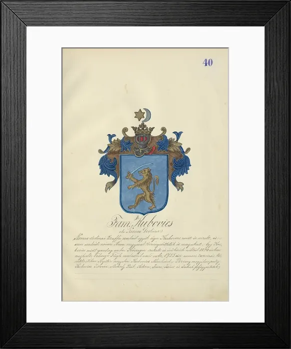 Framed Print : Coat of arms of the Kubovicova family, 1904-1910. Creator: Adolf Medzihradsky Framed Print : Coat of arms of the Kubovicova family, 1904-1910. Creator: Adolf Medzihradsky