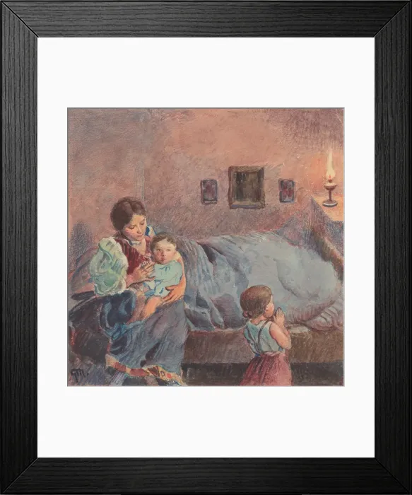 Framed Print : 20.- Before going to bed, 1932. Creator: Gustav Mally Framed Print : 20.- Before going to bed, 1932. Creator: Gustav Mally