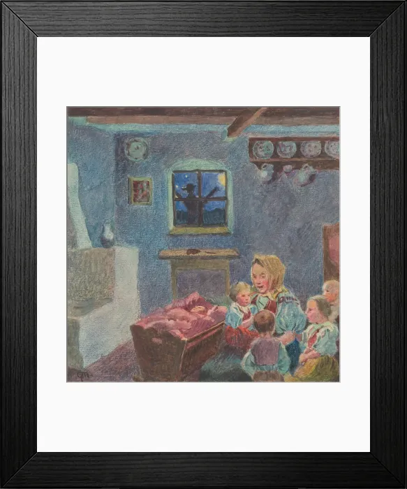 Framed Print : 16.- Mother with children, 1932. Creator: Gustav Mally Framed Print : 16.- Mother with children, 1932. Creator: Gustav Mally