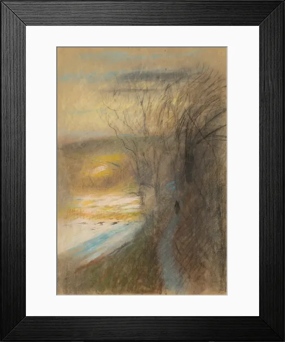 Framed Print : Forest landscape in autumn, 1875 / 1885. Creator: Ladislav Mednyanszky Framed Print : Forest landscape in autumn, 1875 / 1885. Creator: Ladislav Mednyanszky