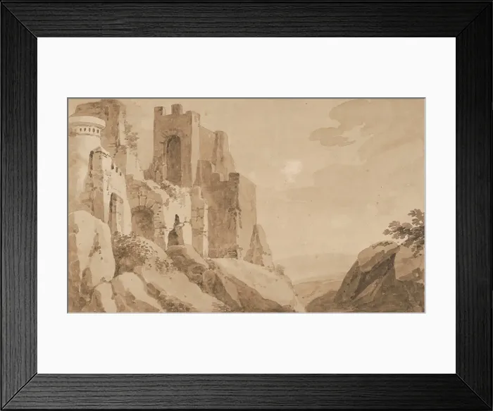 Framed Print : Castle Ruins, date unknown. Creator: Unknown Framed Print : Castle Ruins, date unknown. Creator: Unknown