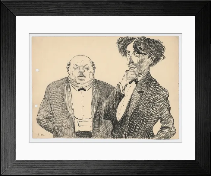 Framed Print : Joint Work - Satirical Drawing, around 1935. Creator: Gustav Mally Framed Print : Joint Work - Satirical Drawing, around 1935. Creator: Gustav Mally