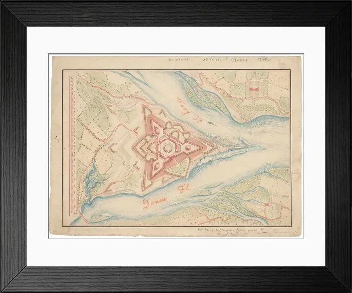 Framed Print : Ideal design of the Komarno fortress, 1600 / 1700. Creator: Unknown