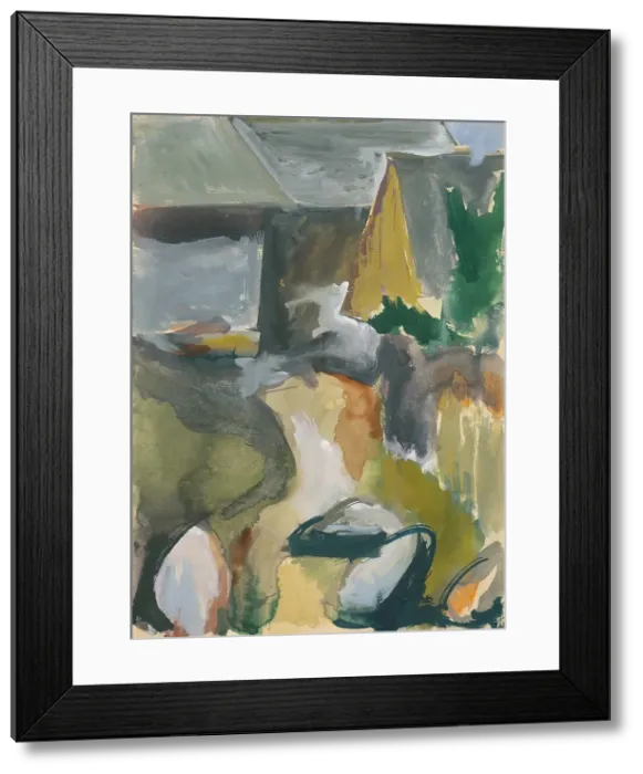 Framed Print : Cottages, 1940-1944. Creator: Jan Novak Framed Print : Cottages, 1940-1944. Creator: Jan Novak