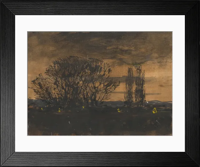 Framed Print : Evening, 1880-1890. Creator: Ladislav Mednyanszky Framed Print : Evening, 1880-1890. Creator: Ladislav Mednyanszky