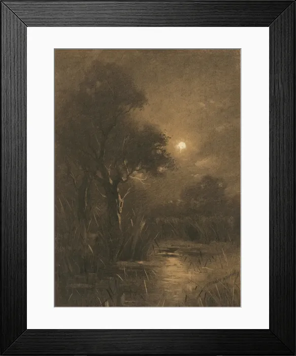 Framed Print : Evening landscape, 1892. Creator: Ladislav Mednyanszky